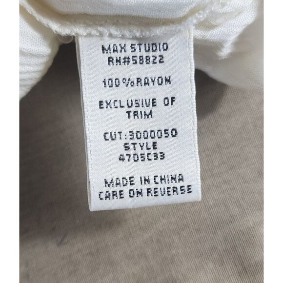 Max Studio Large Women's 100% Rayon Exclusive Trim Top - Stylish & Comfortable - Picture 10 of 16